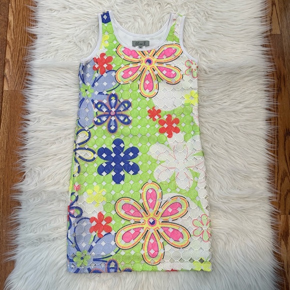 Elisa B summer floral dress girls size 14 - Picture 1 of 7